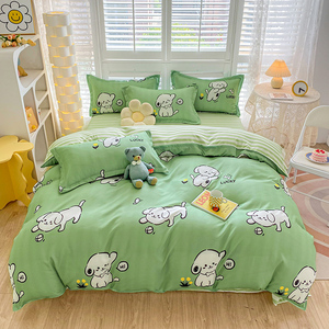 ชุดเครื่องนอน 4 ชิ้น 1 ผ้าปูที่นอน <span class=keywords><strong>2</strong></span> ปลอกหมอน 1 ปลอกผ้านวม ขนาดควีน/คิง ผ้านวมเนื้อนุ่มหนาพิเศษ - Product Image 2