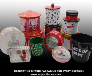 Boîte en fer blanc de carrousel de musique de Noël imprimé personnalisé de haute qualité pour stocker des collations bonbons chocolats thé-une boîte à biscuits polyvalente - Product Image 5