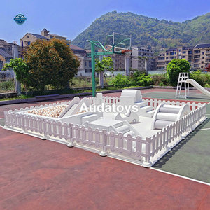 Mobile Party Rental White Kids softplay Playground Soft Play Equipment set con toboganes - Product Image 2