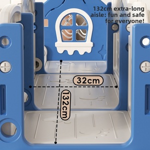 สไลเดอร์พลาสติก PE สำหรับเด็กทารกและเด็กเล็ก ใช้ในบ้านและสวน ชุดชิงช้าเด็กเล็ก และสนามเด็กเล่นขนาดใหญ่ - Product Image 2