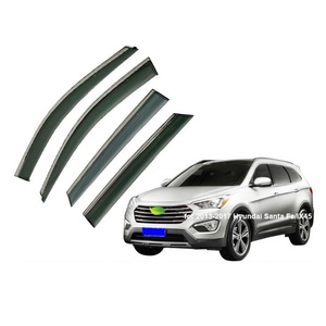 Déflecteurs de vitres latérales fumés, pare-pluie compatibles avec Hyundai Santa Fe 2013-2017, Hyundai IX45 2013-2017 - Product Image 1