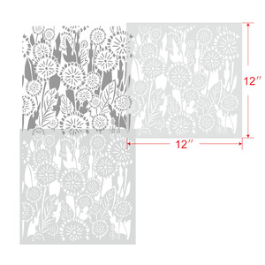 Pochoir mural floral <span class=keywords><strong>vintage</strong></span> pochoir de peinture pour la décoration intérieure pour murs et meubles Design de <span class=keywords><strong>fleurs</strong></span> élégantes au lieu de papier peint - Product Image 4
