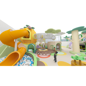 Parc d'attractions sur le thème des plantes, aire de jeux pour enfants, équipement de jeux doux avec fosse à balles et fonction d'escalade - Product Image 1