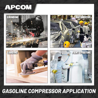 Compresseur d'air APCOM à essence, essence, pétrole, 100L, 200L, 300L, 5,5 ch, 15 ch, 7,5 kW, Compresseur d'air
