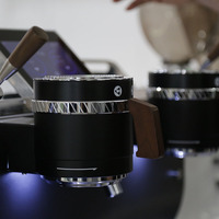 Máquina de Café Espresso Comercial, Cafetera Cappuccino de Doble Grupo con Bomba Rotativa Importada