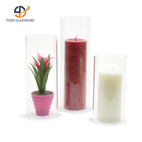 Support de bougie en verre borosilicate moderne et minimaliste, hauteur personnalisable, pour la décoration de salon moderne et de balcon