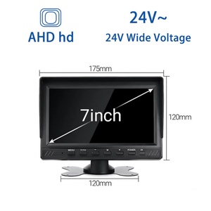 Moniteur de voiture VEER 7 pouces avec connecteurs DC et AV 12V 24V, écran LCD vidéo pour camion, bus, rétroviseur, caméra de recul, affichage de stationnement - Product Image 5