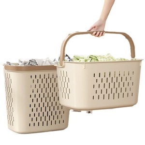 Laundry <b>Basket</b> PP Rectangle Minimalist Design <b>Large</b> Capacity Breathable <b>Storage</b> <b>For</b> Dormitory Bathroom Household Use - Product Image 5