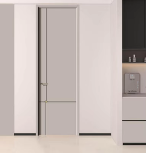 Style moderne haut de gamme Utilisez les appartements d'hôtel pour les chambres intérieures-Portes en dalles Modèles de porte principale en bois Porte en PVC - Product Image 4