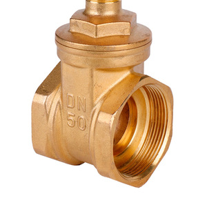 Brass Threaded Gate Valve Dn50 Manual Water Cut Off Type For Plumbing - Product Image 3
