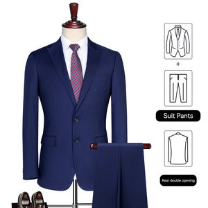 Men's High Quality Slim Fit Wool <strong>Suit</strong> Professional Business Formal Wear For Wedding Office Group Events Plus Size Available - Product Image 2