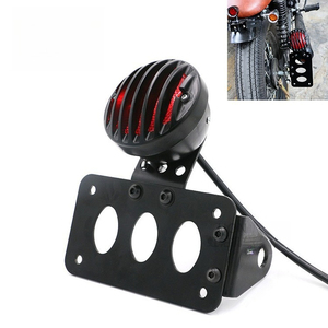 Accesorios para Motocicleta, Luz Trasera Lateral, Soporte para Placa de Matrícula, Soporte para Placa de Matrícula Retro Modificado para Motocicleta Kuhei - Product Image 5