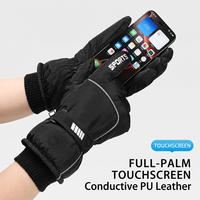 Gants de ski imperméables à écran tactile, réfléchissants, pour la pratique du ski sur piste et la conduite nocturne sur neige