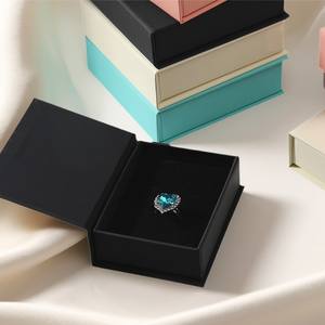 กล่องใส่เครื่องประดับแบบพลิกแม่เหล็ก กล่องของขวัญเครื่องประดับระดับไฮเอนด์ กล่องใส่แหวนพร้อมโลโก้สั่งทำ ขายส่ง - Product Image 2