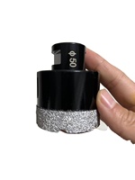 Jeu de 5 forets diamantés brasés sous vide avec boîte en aluminium pour le perçage à sec de carreaux de pierre et de céramique