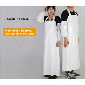 Thực tế TPU BIB tạp dề với tay áo không thấm nước dầu-proof vết kháng cho ngành công nghiệp thực phẩm chế biến thủy sản Đảng dịp - Product Image 2