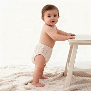 กางเกงผ้าฝ้ายสำหรับฝึกการขับถ่ายเด็ก ได้รับการรับรองมาตรฐาน CE ซักซ้ำได้ ซึมซับดีเยี่ยม สำหรับเด็กทารก - Product Image 2
