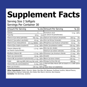 Gélules d'Oméga 3 OEM ODM pour le soutien du système immunitaire, des cheveux, de la peau et des ongles, favorisant la santé du cerveau, contenant de la vitamine B12 et de la vitamine C - Product Image 2