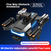 Drone P9 4K avec caméra haute définition 90 °   Quadricoptère RC à objectif réglable avec évitement intelligent des obstacles pour photographie aérienne