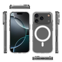 En stock, boîte d'emballage pour téléphone portable, étui pour iPhone 18 17 16 15 14 13 12 11 Pro, coque transparente avec recharge sans fil magnétique