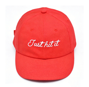 หมวกเบสบอลปักลายสีแดง, หมวกผ้าฝ้ายลำลองสไตล์ Dad Hat, หมวกกีฬาแบบปรับได้สำหรับทุกเพศ เหมาะสำหรับใส่กลางแจ้งทุกวัน - Product Image 4