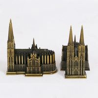Tour d'artisanat en métal antique 3d de luxe personnalisée Paris New York modèle architectural Souvenir touristique avec logo Art