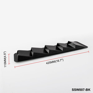 Couverture de ventilation universelle pour voiture en ABS noir, panneau d'admission d'air avec ruban adhésif pour la décoration du capot - Product Image 2