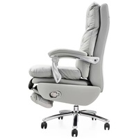 Chaise de bureau exécutive inclinable de luxe moderne et ergonomique en cuir synthétique à alimentation électrique pour PDG