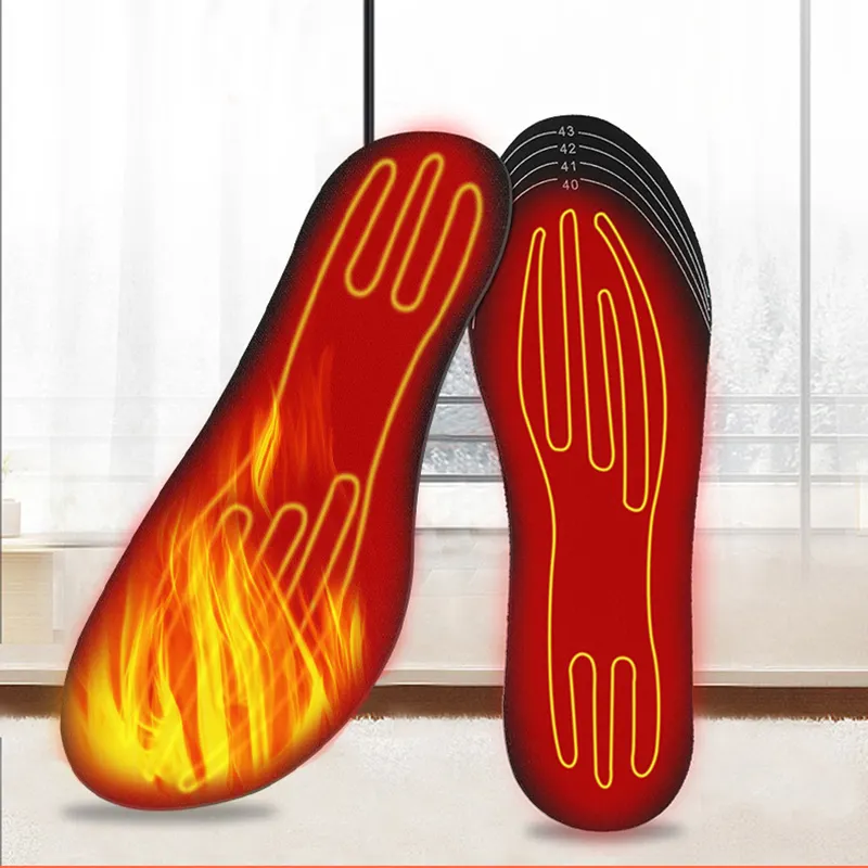 USB Heated Shoe Insoles Electric Foot Warming Pad Feet Warmer Sock Pad Mat Winter Outdoor Sports Heating Insoles Winter