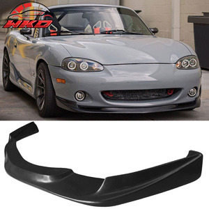 Convient pour Mazda Miata Coupé 2001-2005, lèvre de pare-chocs avant style GV, non peinte, noire - Product Image 1