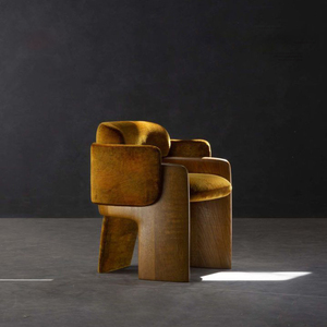 Sedia Moderna Semplice di Lusso in Legno Massello per <span class=keywords><strong>Soggiorno</strong></span>, Camera da Letto e Hotel, con Rivestimento in Flanella - Product Image 2