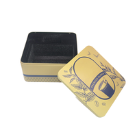 Boîte en métal carrée personnalisée pour l'emballage du café - Boîte métallique de luxe avec insert en mousse pour un cadeau haut de gamme