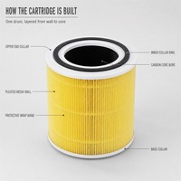 Filtre HEPA de remplacement pour purificateur d'air Levoit Core 300 300S, charbon actif 0.3, pour éliminer les odeurs de fumée domestiques