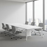 Table de conférence de bureau professionnelle Greatway COL-CTA-A3 au design moderne et épuré, mobilier durable pour réunions de personnel et de direction