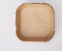 Papier sulfurisé non blanchi pour friteuse à air, résistant aux hautes températures, antiadhésif, jetable, résistant à l'huile, pour emballer et cuire