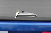 Hilux Vigo — couvercle de rouleau pour camion de ramassage 4x4, volet roulant de couleur noire mate, avec serrure et lumière led, auvent rigide