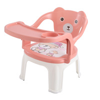Chaises pour enfants avec dossier, petits tabourets, harnais anti-chute, avec sonnette, pour manger avec assiettes, chaises à dossier