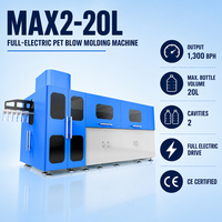 Machine de soufflage PET entièrement électrique 20L 2 cavités 1300 BPH certifiée CE pour ligne de production de grandes bouteilles et de bidons d'eau