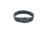 Großhandel Edelstahl Armbänder Männer QR-Code für Stay Safe ID Silikon Armband Diabetiker Medizinische Warnung Alarm Armband