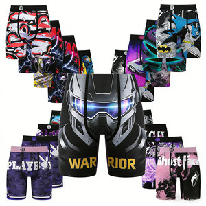 Sous-vêtements pour hommes imprimés personnalisés, respirants, graphiques, anime, dessin animé, taille plus, sport, séchage rapide, impression numérique, caleçons <span class=keywords><strong>boxer</strong></span>, logo à la taille - Product Image 2