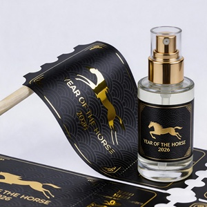 Etiqueta de <span class=keywords><strong>perfume</strong></span> PET plateada brillante con relieve personalizado para botellas de <span class=keywords><strong>perfume</strong></span> de 5ml <span class=keywords><strong>y</strong></span> 10ml, adhesivo con logotipo personalizado - Product Image 3