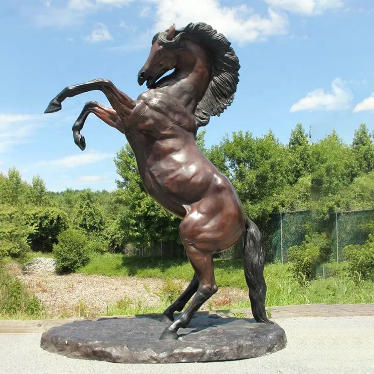 في الهواء الطلق حديقة ليوناردو دا فينشي تمثال حصان البرونزية الحيوان تمثال حصان