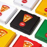 Boîte à pizza personnalisée Sp2786 en carton kraft blanc de 7/8/9/10/12 pouces, haute qualité, personnalisable, en carton ondulé E-flute, avec pelliculage mat pour aliments