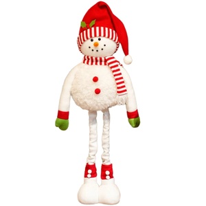 Decoraciones Navideñas Nuevas al por Mayor de Fábrica 2025 - Gorro de Santa Rojo y Adorno de Muñeco de Nieve Retráctil en Caja de Regalo - Product Image 2