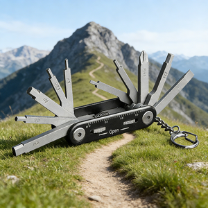 Kit d'outils de réparation de vélo 2026 – Clé à molette, tournevis, outil de chaîne, clé hexagonale, outil à rayons multifonction pour VTT – Ensemble d'outils de réparation de vélo pour cyclisme - Product Image 1