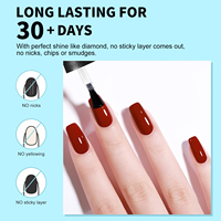 Nouveautés Couche de finition et couche de base de haute qualité 15ml Vernis à ongles Uv Diamant mat Super brillant Gel de finition non essuyable