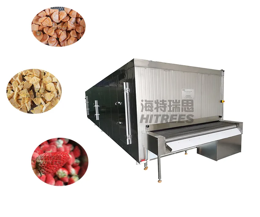 Commercial Home Tunnel Iqf Freezer Machine For Flash Freezing Carrots Green Peas Vegetable
