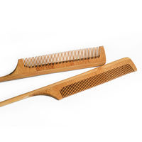 Échantillon gratuit professionnel outils de coiffure 100% peigne de brosse à cheveux en bois de bambou naturel pour femmes et hommes peigne à cheveux
