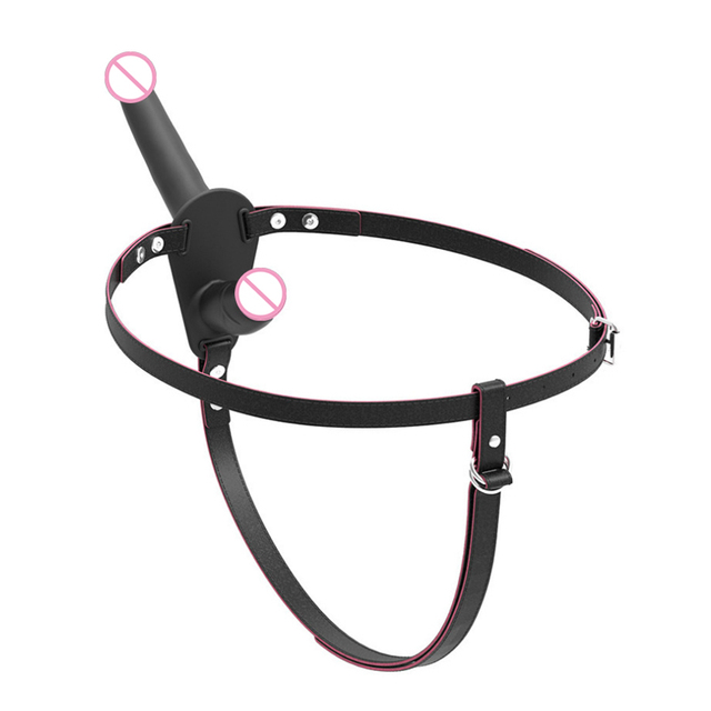 Double Silicone Strap on Dildo With Pants Strap Harness Belt Sex Toys for Lesbian Couples