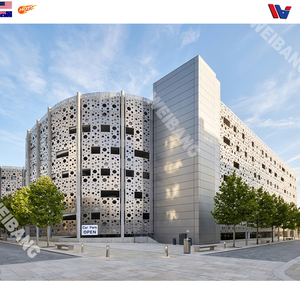 Panneau perforé en aluminium personnalisé, revêtement en poudre, anti-corrosion, revêtement mural extérieur, design minimaliste - Product Image 2